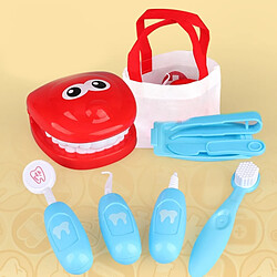 Wewoo 9 PCS / Set Jeu de simulation de jouets Dentiste Kit médical de rôle éducatif d'apprentissage pour enfants Bleu