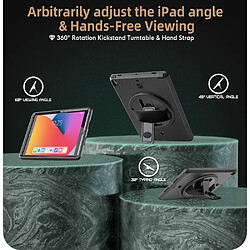 Coque en TPU Robuste avec béquille et bandoulière noir pour votre Apple iPad 10.2 (2020) (2019)/Air 10.5 (2019)/Pro 10.5 (2017)