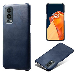 Coque en TPU + PU couleur unie simple bleu pour votre OnePlus Nord 2 5G