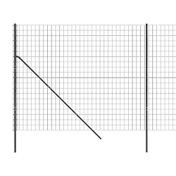 Avis vidaXL Clôture en treillis métallique - Anthracite 2,2x25 m