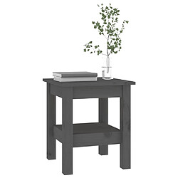 Acheter vidaXL Table basse Gris 35x35x40 cm Bois massif de pin