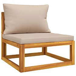 Avis Maison Chic Salon de jardin avec coussins 2 pcs | Ensemble de Table et chaises | Mobilier d'Extérieur bois massif acacia -GKD10497