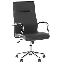 Beliani Chaise de bureau Cuir PU Noir OSCAR