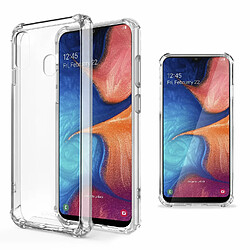 Moozy Coque en silicone anti-choc pour Samsung A20e - Coque de téléphone transparente et transparente en TPU souple