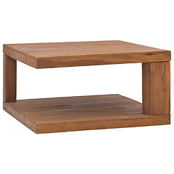 vidaXL Table basse 65x65x33 cm Bois de teck solide