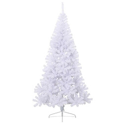 vidaXL Sapin de Noël artificiel moitié avec support blanc 180 cm PVC