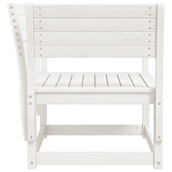 Maison Chic Chaise de jardin,Fauteuil Chaise de terrasse,Chaise d’extérieur blanc bois massif de pin -GKD53551 pas cher