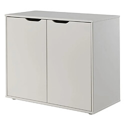 Vipack Armoire de rangement à 2 portes Pino Bois Blanc