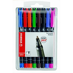 Newtons Stabilo OHPen Pochette de 8 Stylos-feutres 1 mm Couleurs assorties