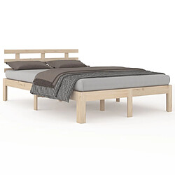 Maison Chic Lit adulte - Lit simple Cadre de lit,Structure du lit Contemporain bois massif 150x200 cm très grand -MN54061