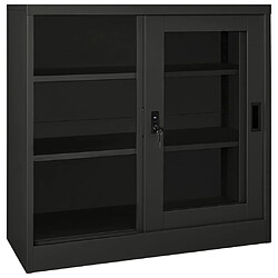 Acheter vidaXL Armoire à portes coulissantes Anthracite 90x40x90 cm Acier