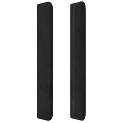 Avis vidaXL Tête de lit avec oreilles Noir 83x16x118/128 cm Velours