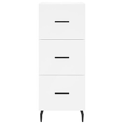 Acheter vidaXL Buffet haut Blanc 34,5x34x180 cm Bois d'ingénierie