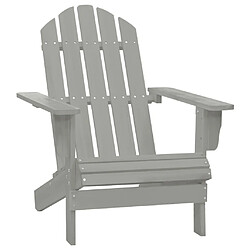 Maison Chic Chaise de jardin - Fauteuil d'extérieur Bois Gris -MN20703