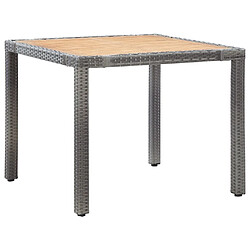 Maison Chic Salon de jardin 5 pcs + coussins - Mobilier/Meubles de jardin - Table et chaises d'extérieur Résine tressée Gris -MN45064