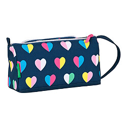 Acheter Trousse d'écolier Benetton Corazones Blue marine (20 x 11 x 8.5 cm)