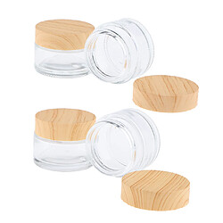 4pcs verre bouteille cosmétique maquillage pot pot crème crème baume à lèvres contenants 50g / 30g