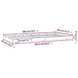 vidaXL Cadre de lit sans matelas 80x200 cm bois massif de pin pas cher