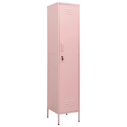 vidaXL Armoire à casiers Rose 35x46x180 cm Acier