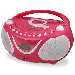 Metronic Radio CD-MP3 FM Gulli avec port USB - Rose