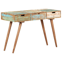 Helloshop26 Coiffeuse avec miroir table de maquillage 112 x 45 x 76 cm bois massif de récupération 02_0006357