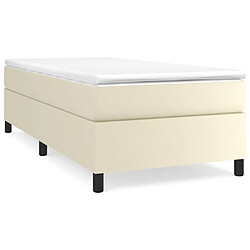 vidaXL Cadre de lit sans matelas crème 90x190 cm similicuir