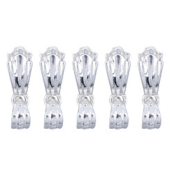 5pcs 925 argent sterling pince clip fermoir bails pour la fabrication de bijoux grand