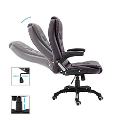 Helloshop26 Chaise fauteuil siège de bureau informatique étude similicuir brun 02_0024032 pas cher