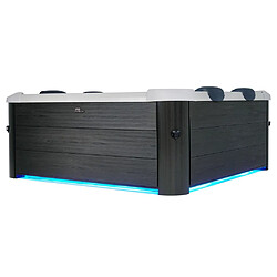 Spa semi-rigide 6 places gris anthracite avec LED et accessoires -128 jets - L160 x l160 x H65 cm - NAPUKA de MSPA pas cher