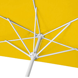 Mendler Parasol semi-circulaire Parla, demi-parasol balcon, UV 50+ polyester/alu 3kg ~ 300cm jaune sans support pas cher