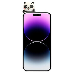 Coque en TPU anti-chute avec motif de figure 3D pour votre iPhone 14 Pro - Panda