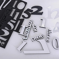 Acheter Wewoo Sticker noir Creative 3D Mirror DIY Wall Horloge, Taille: 120 * 120cm