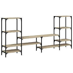 Maison Chic Meuble TV, Banc TV pour salon, Meuble de rangement chêne sonoma 206,5x28,5x95 cm bois d'ingénierie -GKD34847