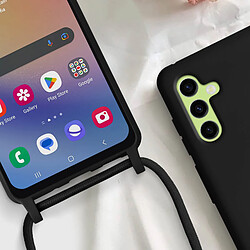 Avizar Coque Cordon pour Samsung Galaxy A34 5G Lanière Tour du Cou 80cm Noir pas cher