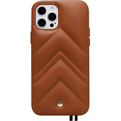 ARTEFAKT Coque pour iPhone 12 / 12 Pro en Cuir Louvre Marron