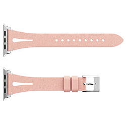 Acheter Wewoo Bracelet en cuir forme de goutte d'eau pour montre-bracelet Apple Watch séries 43 et 2 et 1 et 42 mm rose