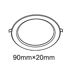 Inspired Downlight encastré rond, 2,5 pouces 3W, blanc naturel 4000K, 240lm, cadre blanc, Inc. Driver