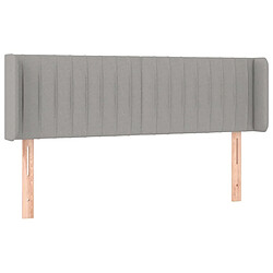 Maison Chic Tête de lit scandinave avec oreilles,meuble de chambre Gris clair 147x16x78/88 cm Tissu -MN87345