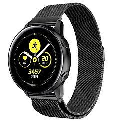 Wewoo Bracelet de poignet en acier inoxydable magnétique Milanis WatchBand pour Galaxy Watch Active 20mm (Noir)