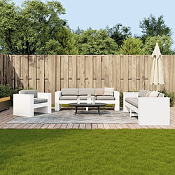 Maison Chic Ensemble de salle à manger de jardin 2 pcs,Table et chaises d'extérieur blanc bois de pin massif -GKD577945