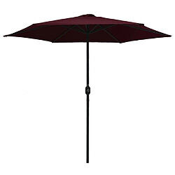 ComfortXL Parasol D'extérieur Et Mât En Aluminium 270x246 Cm Bordeaux