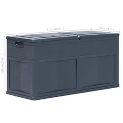 vidaXL Boîte de rangement de jardin 320 L Noir pas cher