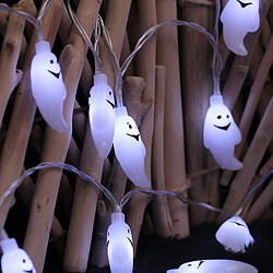 Wewoo 2,5 m Ghost Design White Light Série Halloween à LED Lumière de chaîne, 20 LED 3 piles AA / Boîte à piles Accessoires de fête Fairy Décoration Lampe de nuit