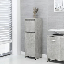 Maison Chic Armoire de salle de bain,Meuble de rangement,Meuble haut Gris béton 30x30x95 cm Aggloméré -GKD109143