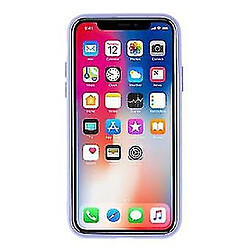 Avis Universal Étui en silicone à boutons latéraux détachables liquides violets légers pour votre Apple iPhone XS / X