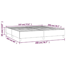 vidaXL Cadre de lit sans matelas crème 200x200 cm tissu pas cher