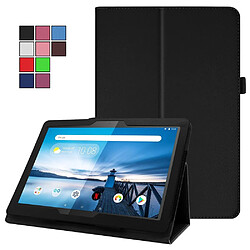 Etui en PU support de litchi noir pour votre Lenovo Tab M10 TB-X605F