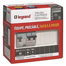 Avis LEGRAND Tableau electrique equipe precable special pour extension chambre