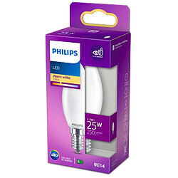 Ampoule LED forme flamme E14 PHILIPS EQ25W verre