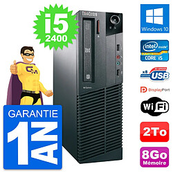 PC Lenovo ThinkCentre M81 SFF Intel i5-2400 RAM 8Go Disque 2To Windows 10 Wifi - Occasion